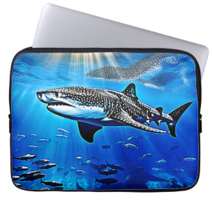 Ocean Whale Shark Giant Swimming Laptop Fodral