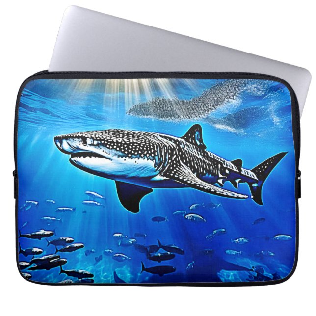 Ocean Whale Shark Giant Swimming Laptop Fodral (Framsidan)