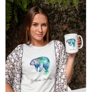 Ocean Whisper Manatee, anpassad T Shirt