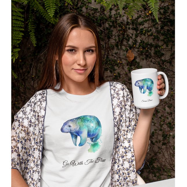 Ocean Whisper Manatee, anpassad T Shirt (Skapare uppladdad)