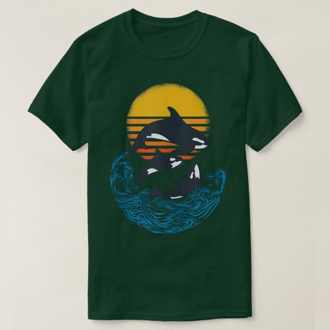 Ocean Wildlife Orcas Killer Whale Shark Tanktop T Shirt (Design framsida)
