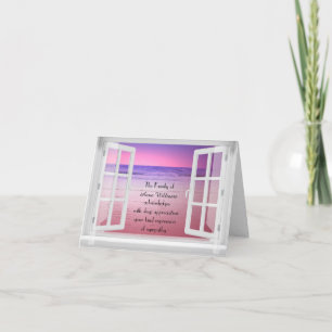 Ocean Window Sunrise Sympathy Tack Kort