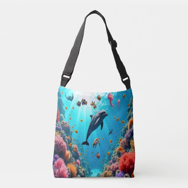 Ocean Wonders Coral Reef Tote Bag Axelväska (Framsida)
