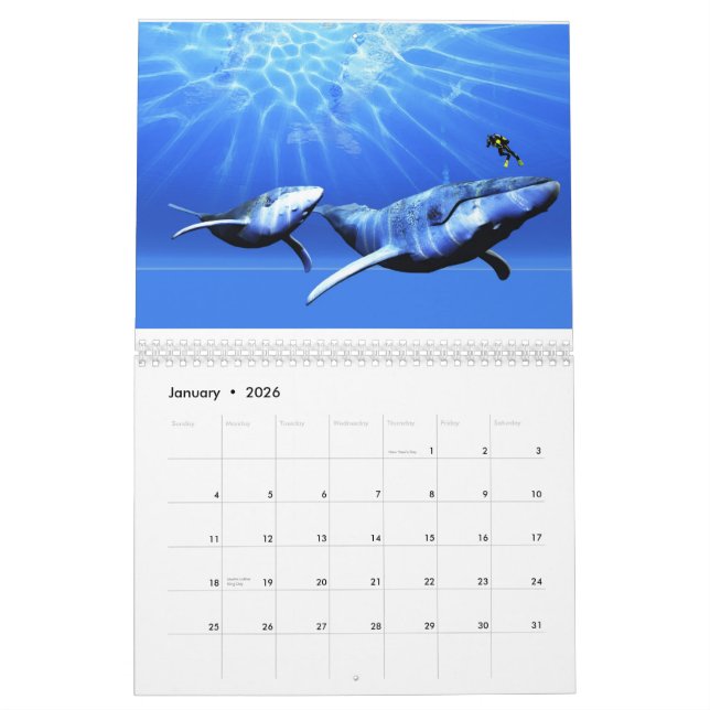 Ocean World Calendar - valar Kalender (Jan 2026)