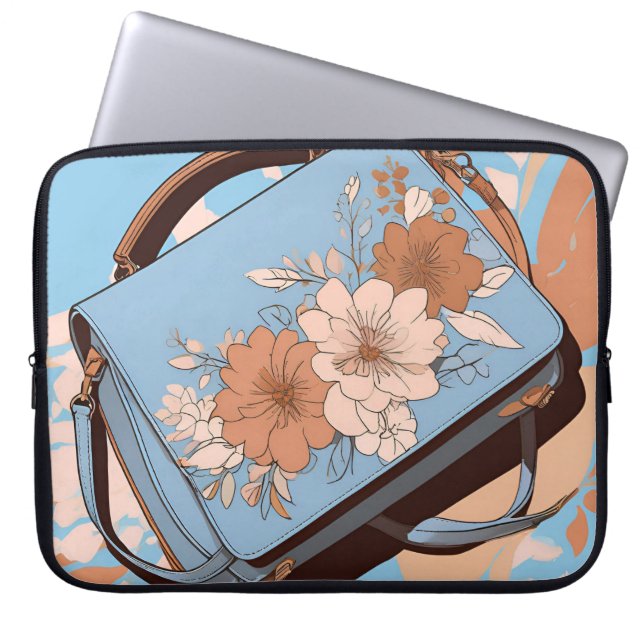 Oceana Floral Ai-konst laptopsleeve  Laptop Fodral (Framsidan)