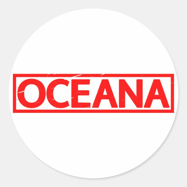 Oceana Frimärke Runt Klistermärke (Framsida)