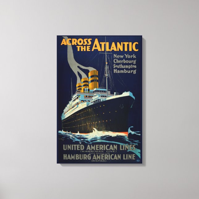 OCEANÅNGARE EUROPA AMERIKA CANVASTRYCK (Framsida)