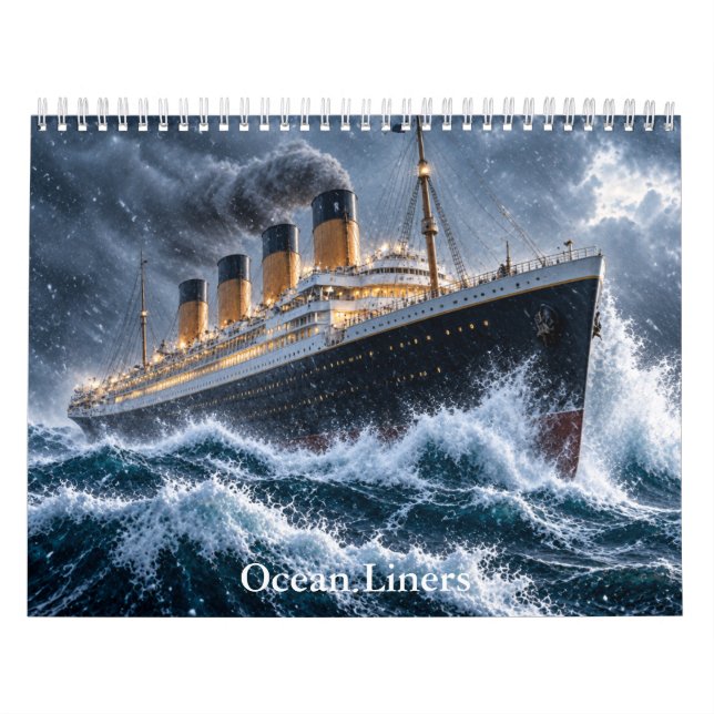 Oceanångare Klassisk Marin Kalender (Omslag)