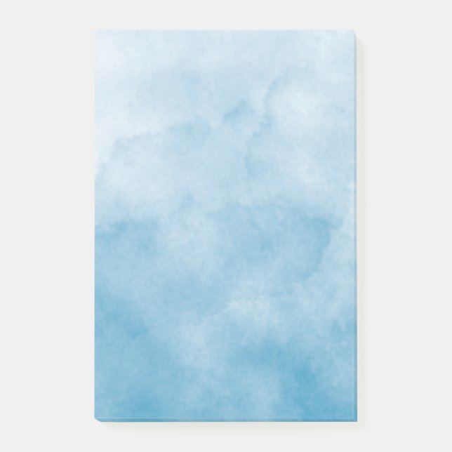 oceanblå akvarell bakgrundsduk omslag post-it block (Framsida)