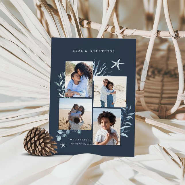 Oceanen 4 Photo Coastal jul Julkort (Skapare uppladdad)