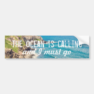 Oceanen är Calling - Maui Kusten Bumper Sticker Bildekal