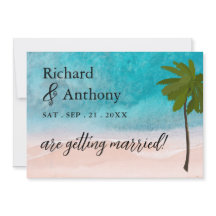 Oceanen Beach Handflatan Träd Bröllop