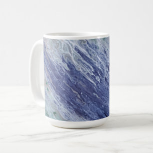 Oceanen Blue Vatten Abstrakt Art Mugg Kopp