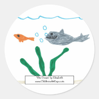 "Oceanen"-fästen Runt Klistermärke