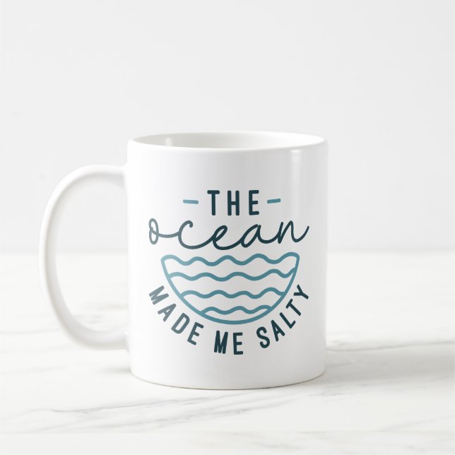 Oceanen gjorde mig Salty Kaffemugg (Vänster)