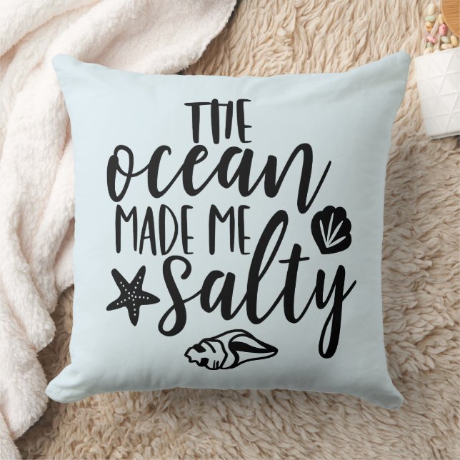 Oceanen gjorde mig Salty Kudde (Filt)
