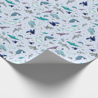 Oceanen i blått presentpapper