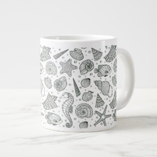 Oceanen Inhabitat Mönster 3 Jumbo Mugg