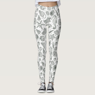 Oceanen Inhabitat Mönster 3 Leggings