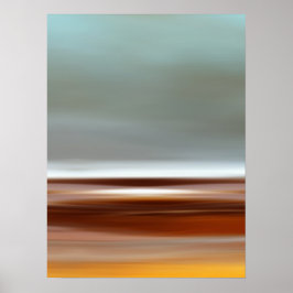 Oceanen Kusten Beach Himlar landskap Blå brunn Grå Poster