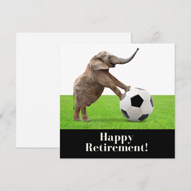 Oceanen lycklig pension med elefant kort (Fram/baksida)