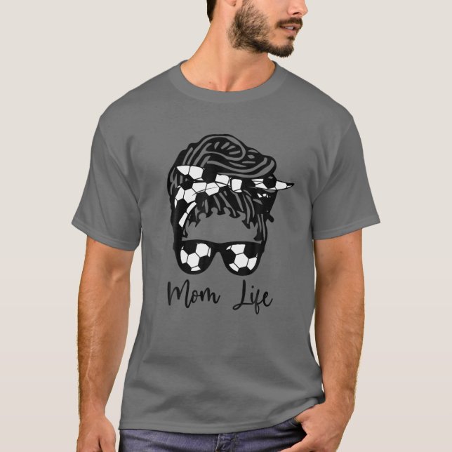 Oceanen Mamma African American Mamma Life Messy Bu T Shirt (Framsida)