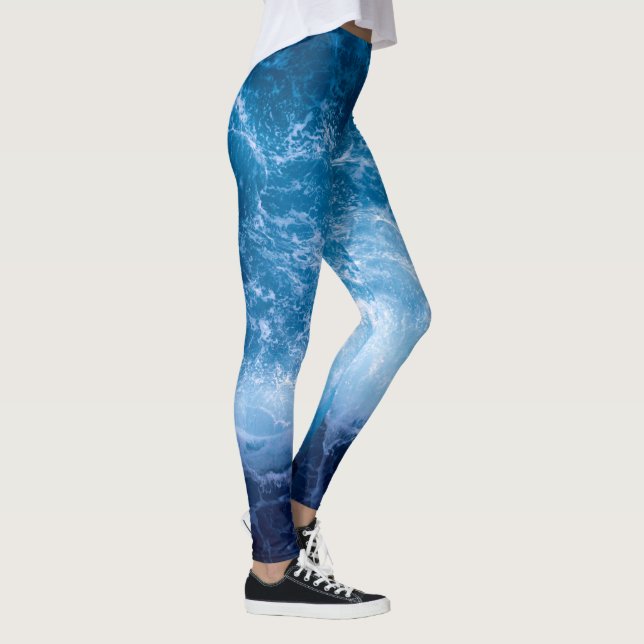 Oceanen - Mörk blått Vinkara  Leggings (Höger)