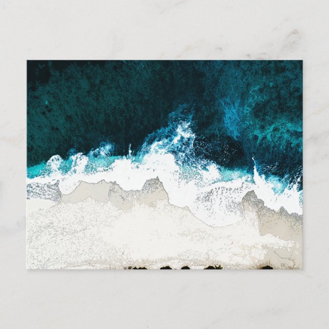 Oceanen och Beach Vykort (Framsida)