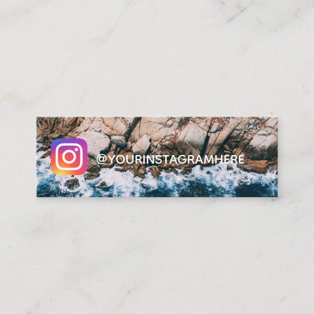 Oceanen och stranden mini visitkort (Framsida)