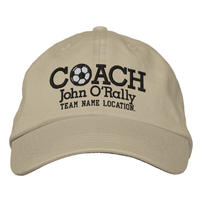 Oceanen Personalize Coach Hat Namn Team Broderad Keps (Framsida)