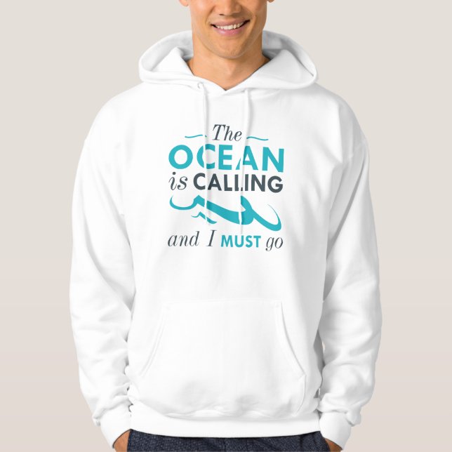 Oceanen ringer hoodie (Framsida)