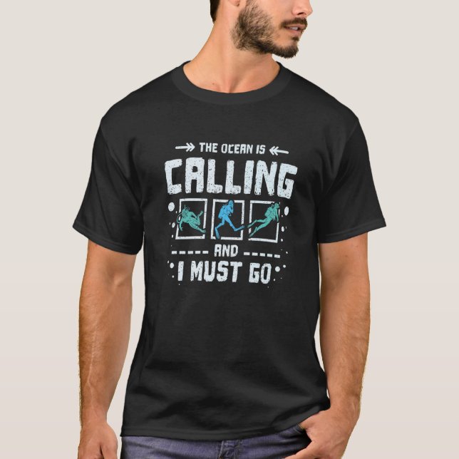 Oceanen ringer och jag måste gå t shirt (Framsida)