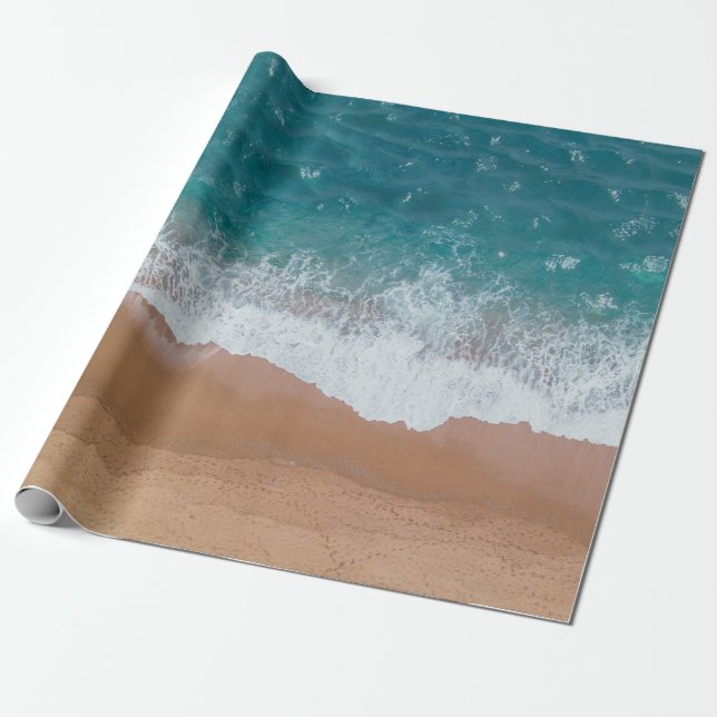 Oceanen Sand Shore Presentpapper (Utrullad)