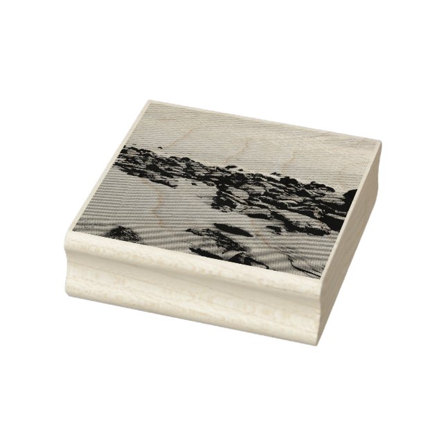 Oceanen Sten vid stranden Stämpel (Stämpel)