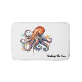 Oceanen Stollig: Färgbläckfisk Badrumsmatta