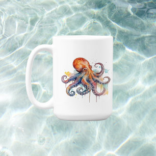 Oceanen Stollig: Färgbläckfisk Kaffemugg