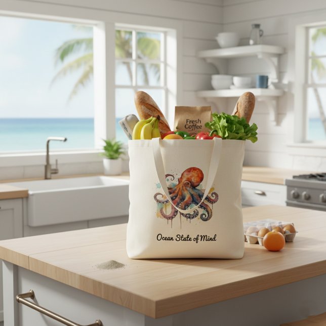 Oceanen Stollig: Färgbläckfisk Tygkasse (Skapare uppladdad)