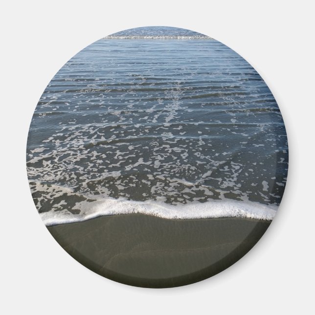 Oceanen Tvättar Ashore Magnet (Framsidan)