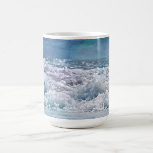 Oceanen Vågar Beach Art Mugg Kopp