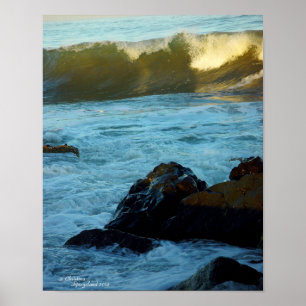 Oceanen vågar Boulders Poster