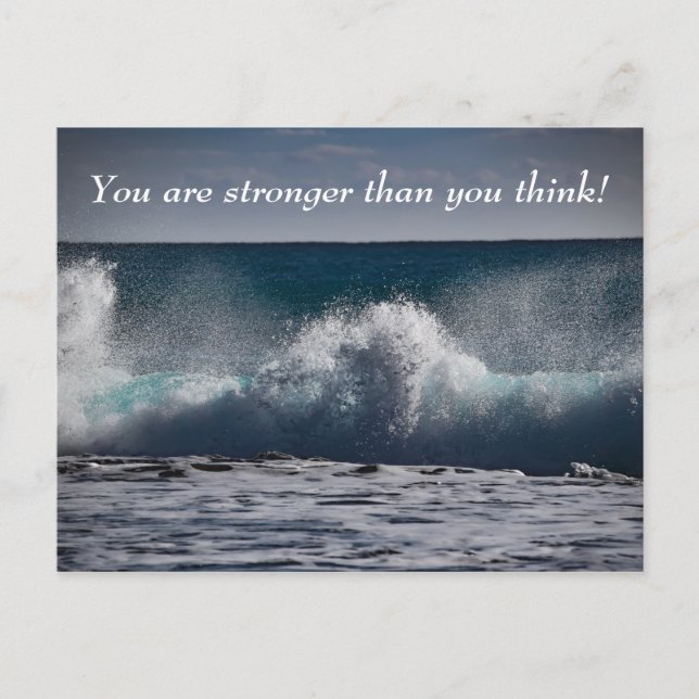 Oceanen Vågar i den marina inspirationskvoten Vykort (Framsida)