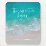 Oceanen vid äventyr börjar i modern färg musmatta<br><div class="desc">Girly Ocean i äventyr börjar med modern färgstark upplysning och inspirerande typografi och fotografering.</div>