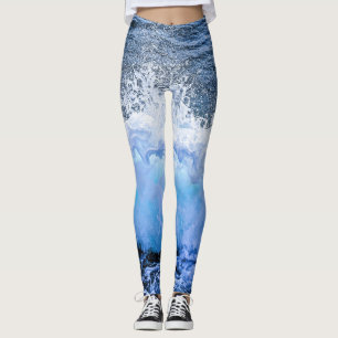 Oceanen vid Vinkara havskusten Nautical Beach Sea Leggings