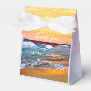 Oceanens destination Tropical Beach Coastal Bröllo Presentaskar