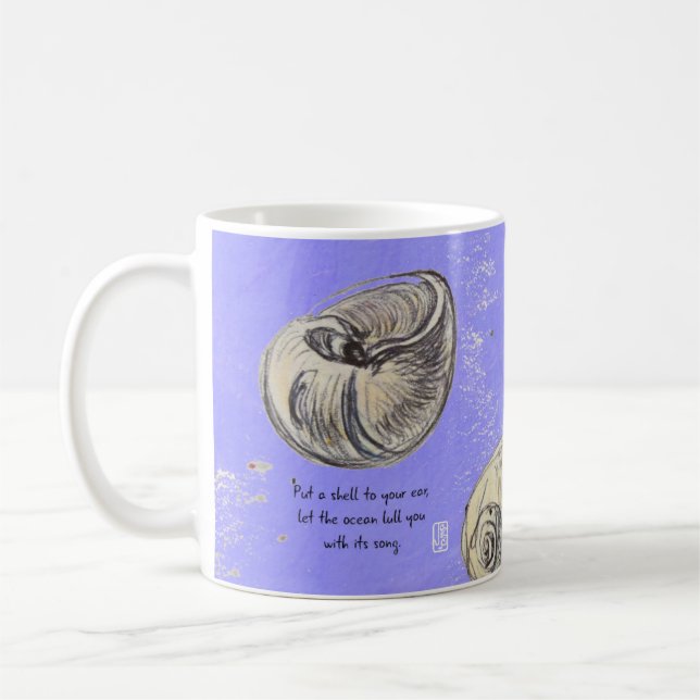 Oceanens Sång-Snäckor 11oz Mugg (Vänster)