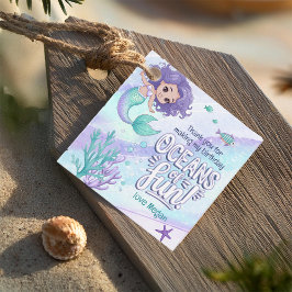 Oceaner av Roligt Sjöjungfru Tack V1 ID1142 Gåvor Etiketter