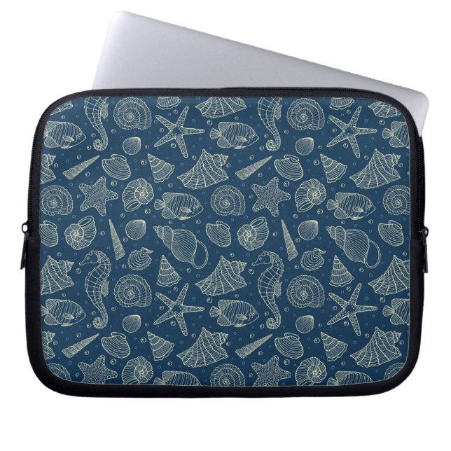 Oceanerna Mönster 2 Laptop Sleeve (Framsidan)