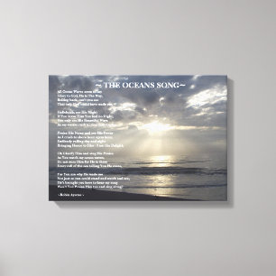 OCEANERNA SÅNG DIKT CANVASTRYCK