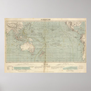 Oceania kartbokkarta poster