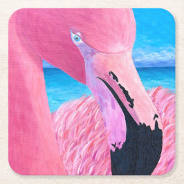 Oceania Storhuvad Flamingo Pappersunderlägg Underlägg Papper Kvadrat
